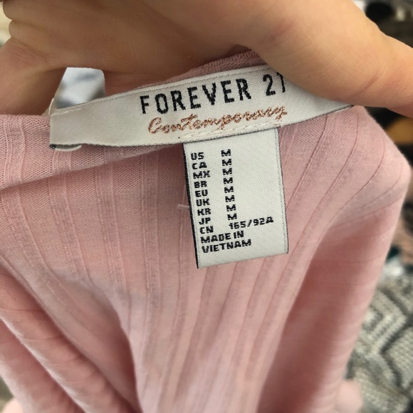 FOREVER21 Pink Ruffled Long Sleeve Blouse - Picture 6 of 7